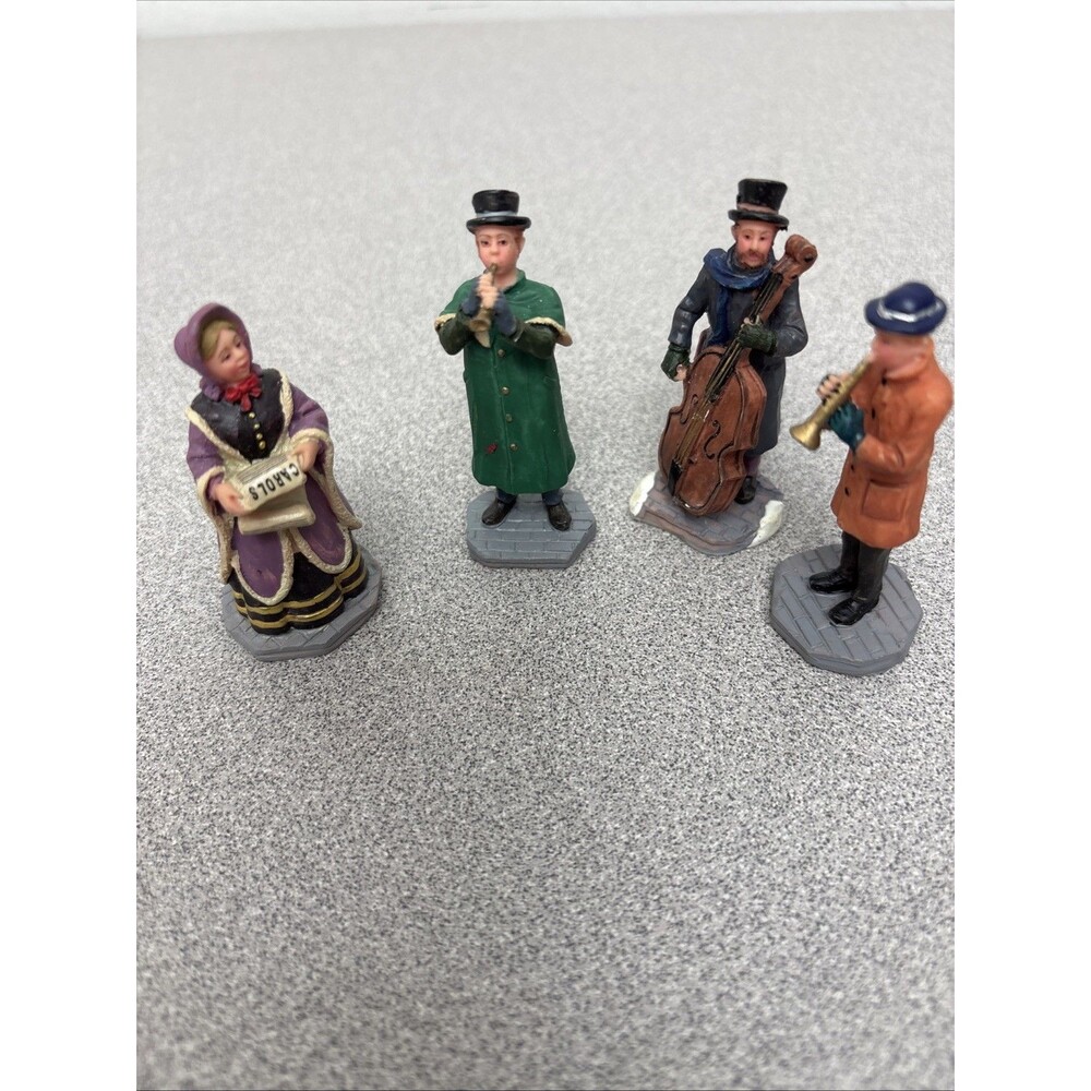 Vintage Lemax Christmas Village Victorian Caroler & Musicians Town Figurines